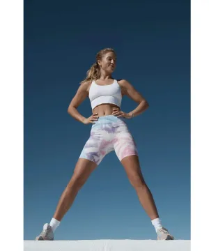 Tie Dye Biker Short Pastel Swirl