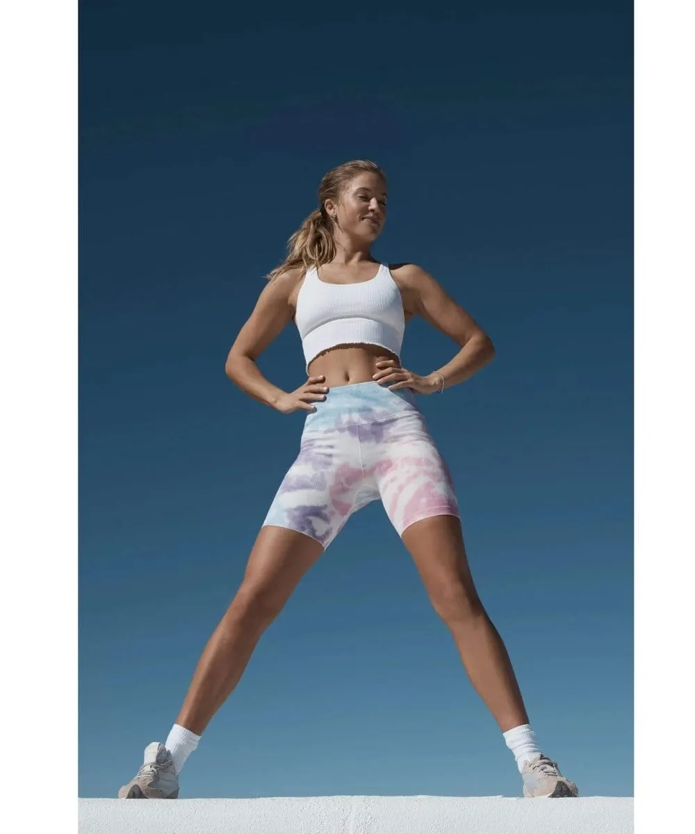 Tie Dye Biker Short Pastel Swirl