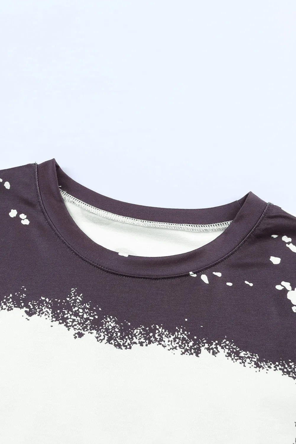 Tie Dye Bleached Crew Neck Short Sleeves T-shirt