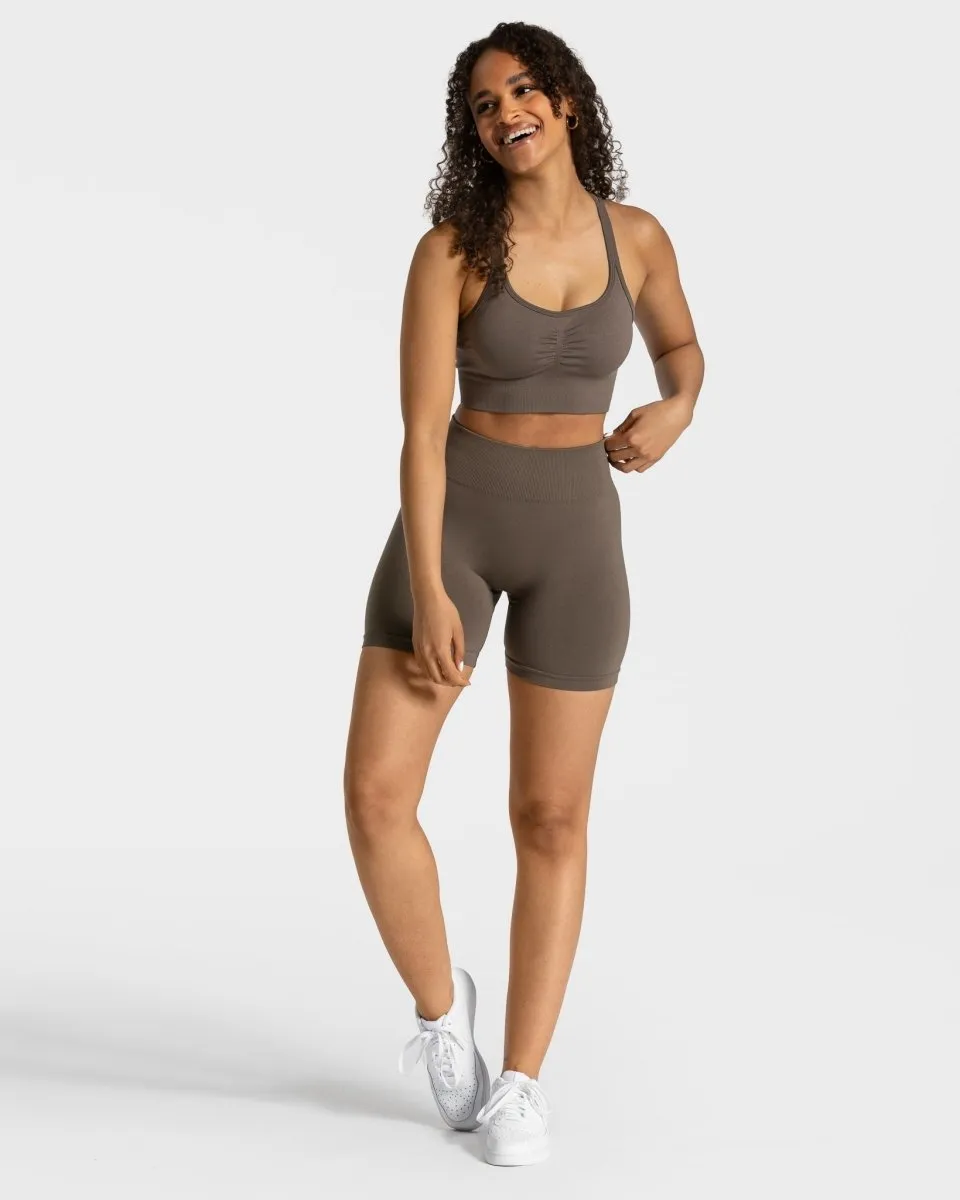 Timeless Scrunch Short "Taupe"