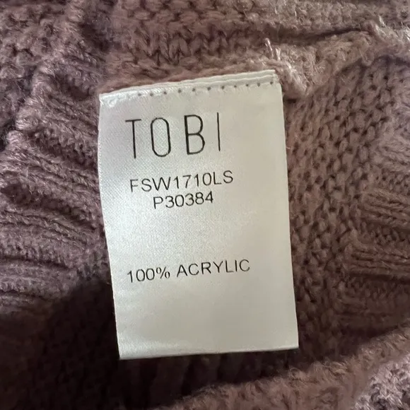 Tobi oversized mauve v-neck sweater size L