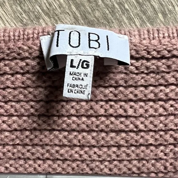 Tobi oversized mauve v-neck sweater size L