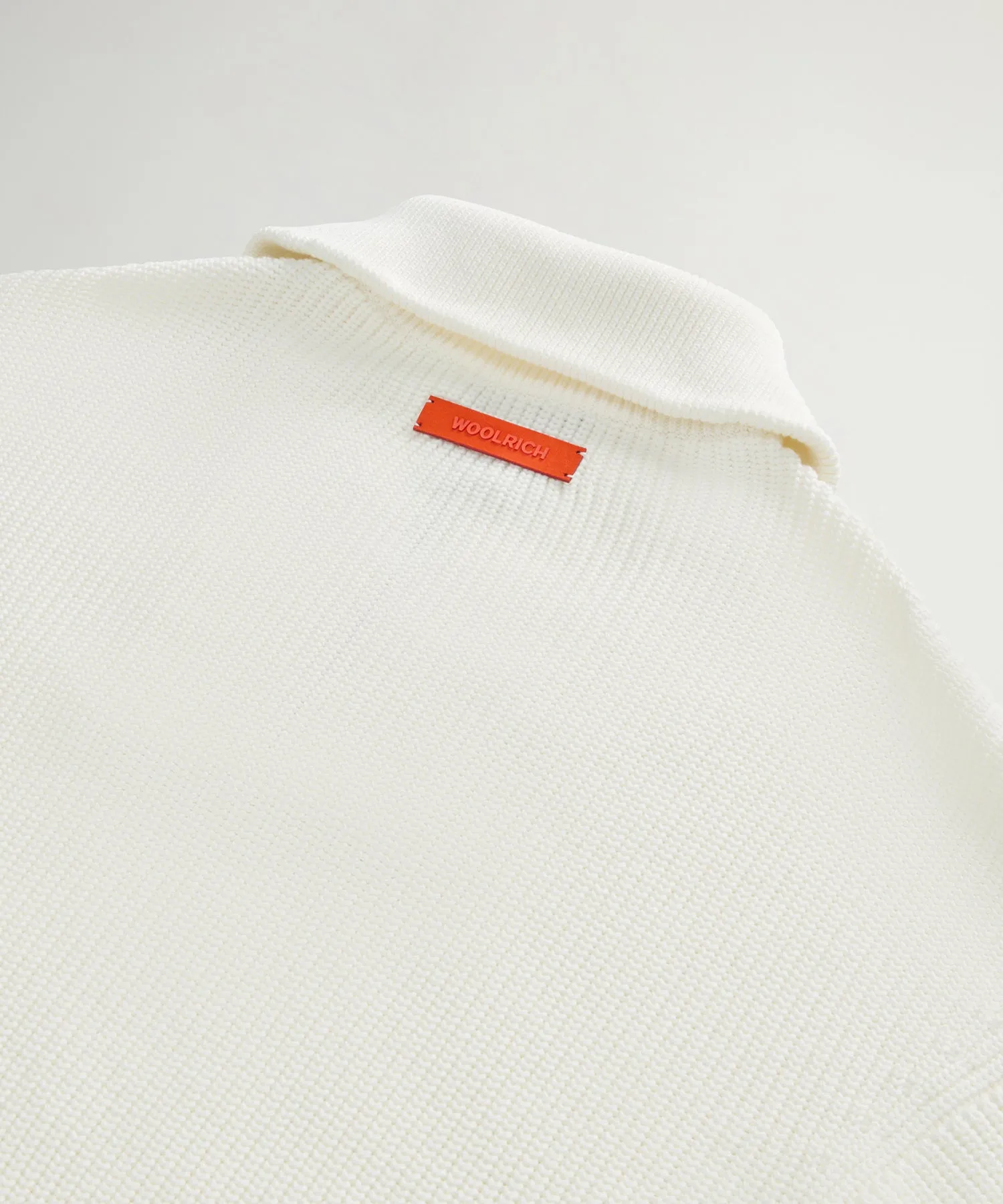 Todd Snyder x Woolrich Cotton Half-Zip Sweater in Bisque