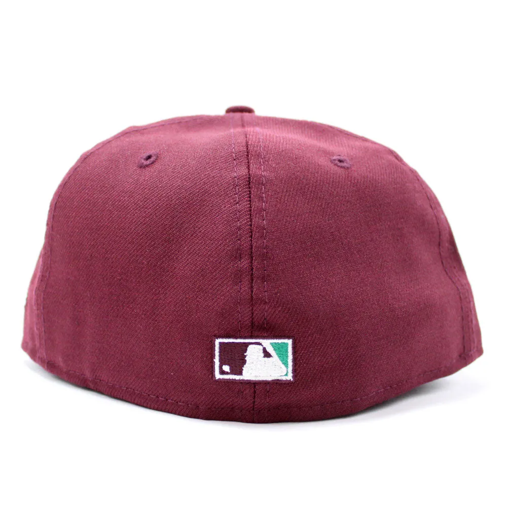 Toronto Blue Jays 30th Season New Era 59Fifty Fitted Hat (Maroon Teal Under Brim)