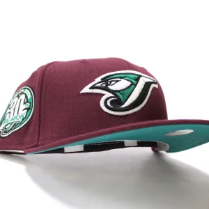 Toronto Blue Jays 30th Season New Era 59Fifty Fitted Hat (Maroon Teal Under Brim)