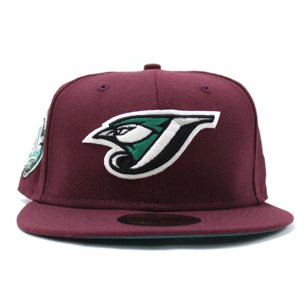 Toronto Blue Jays 30th Season New Era 59Fifty Fitted Hat (Maroon Teal Under Brim)