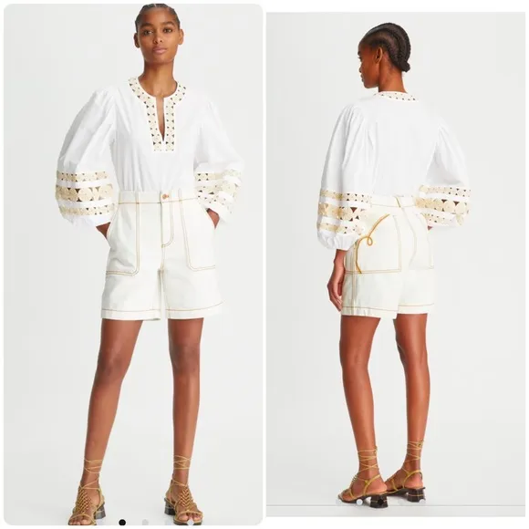 Tory Burch Denim Shorts.