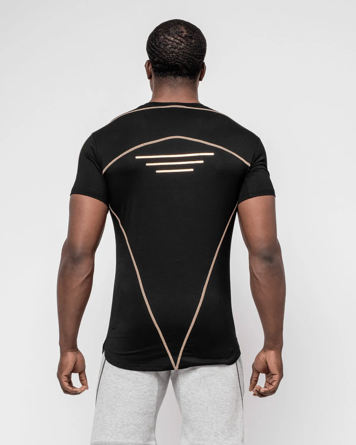 Tri Tee Black & Gold