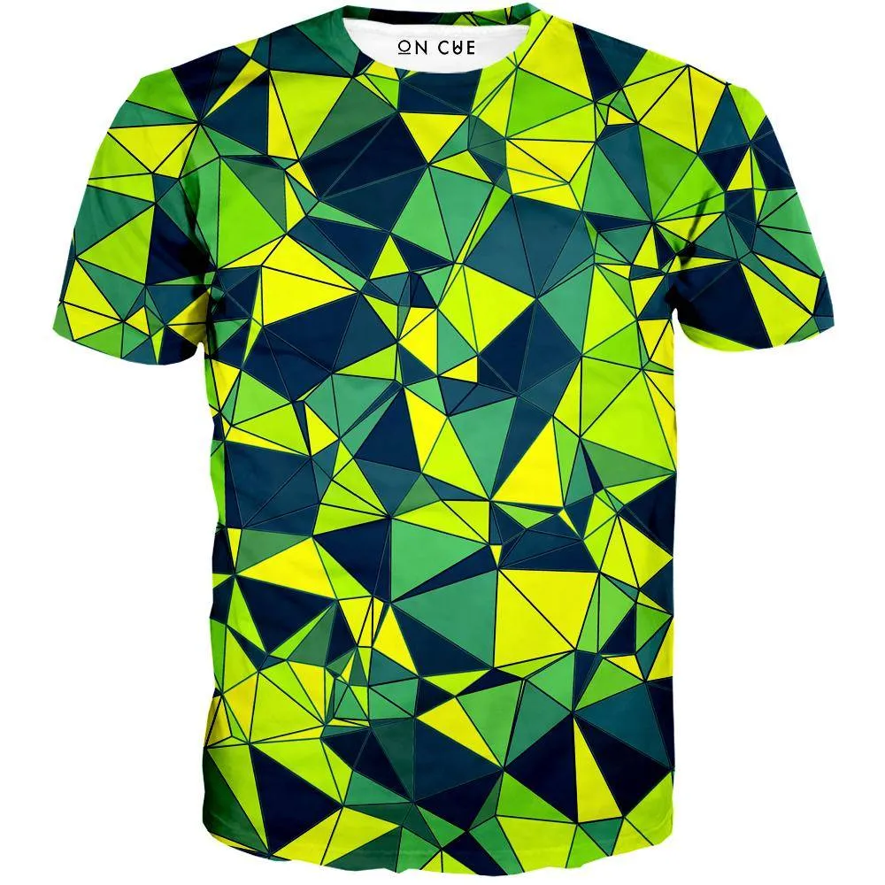 Triangles In Green Shades T-Shirt