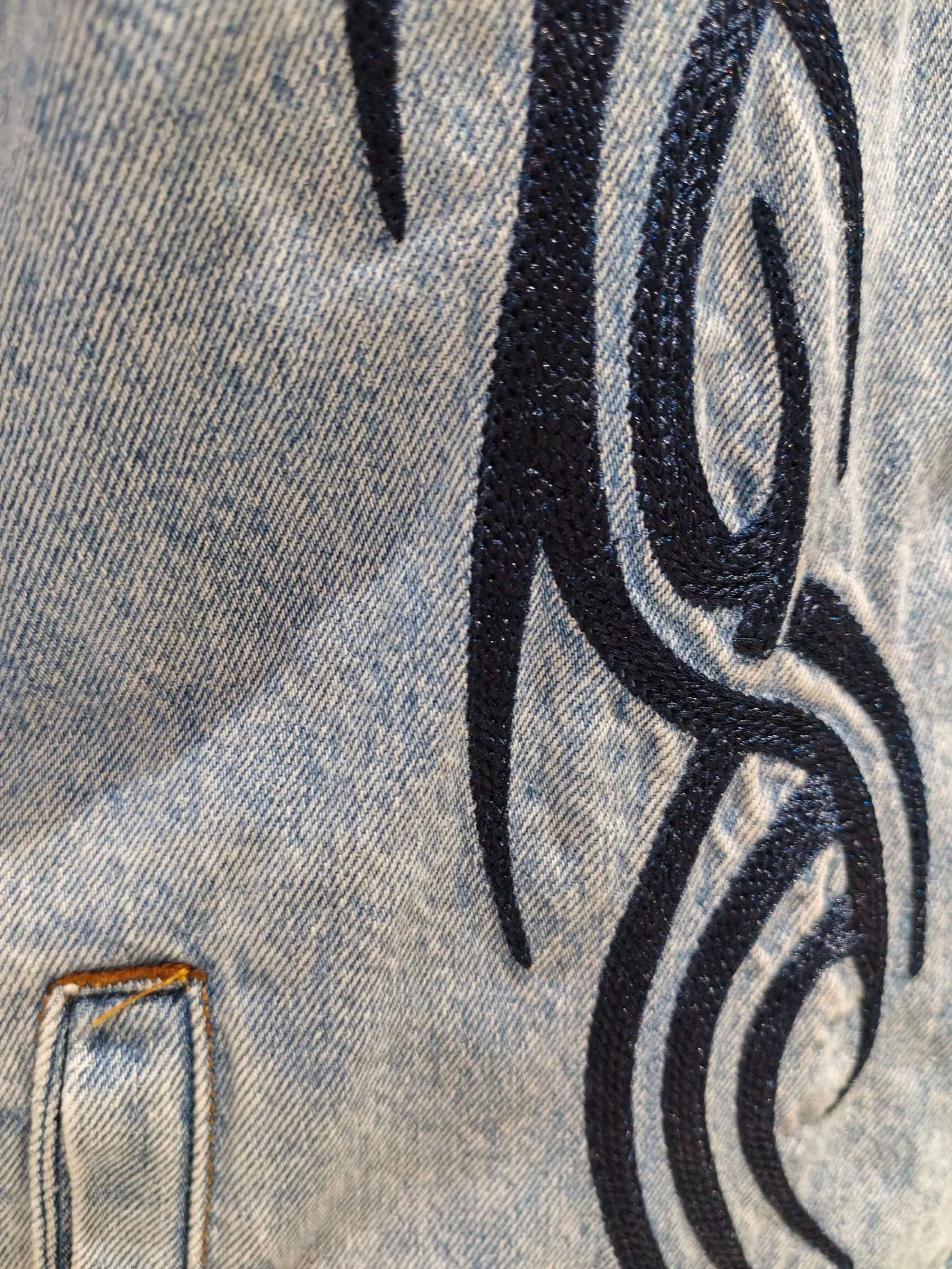 Tribal Zip Up Hoodie Vintage Blue