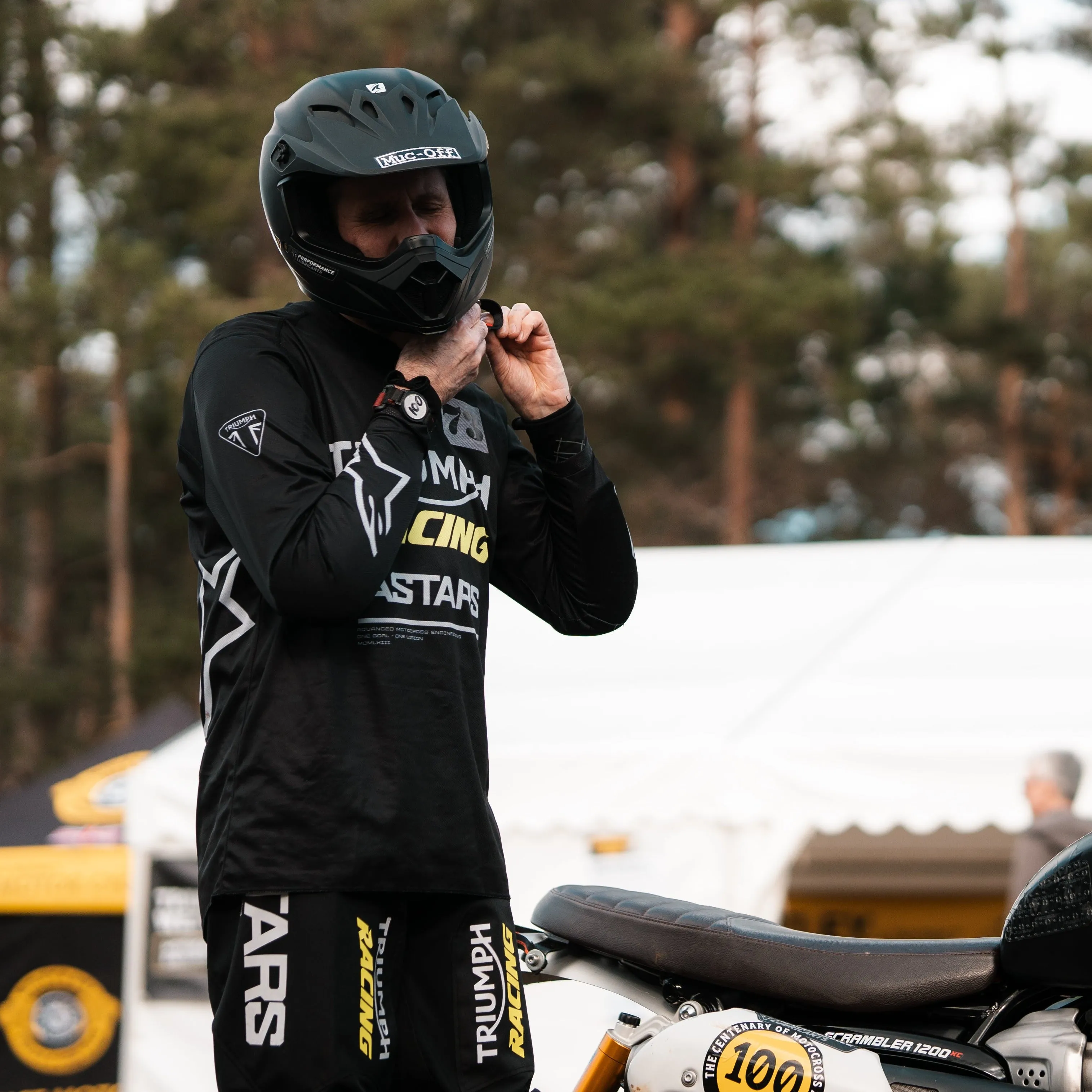 Triumph X Alpinestars Racer Graphite MX Jersey