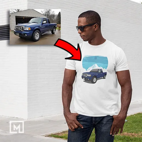 Trucks | Custom Print for Men | Fitted T-shirt