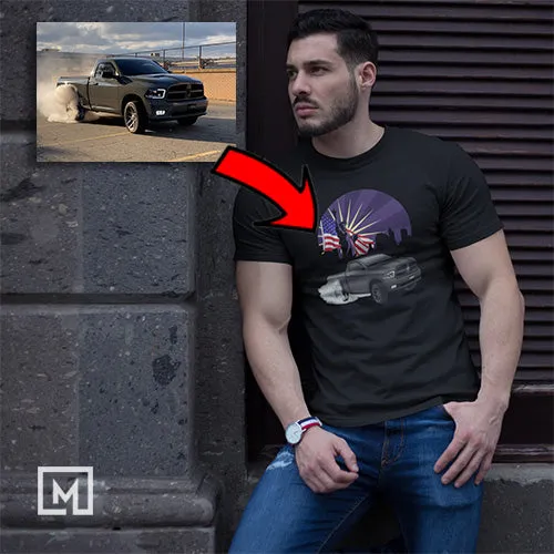 Trucks | Custom Print for Men | Fitted T-shirt