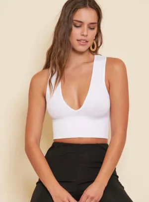 Truth Or Bare V-Neck Crop Top