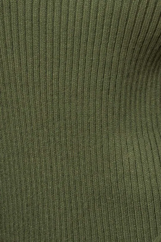 Turtleneck Balloon Sleeve Sweater Dress