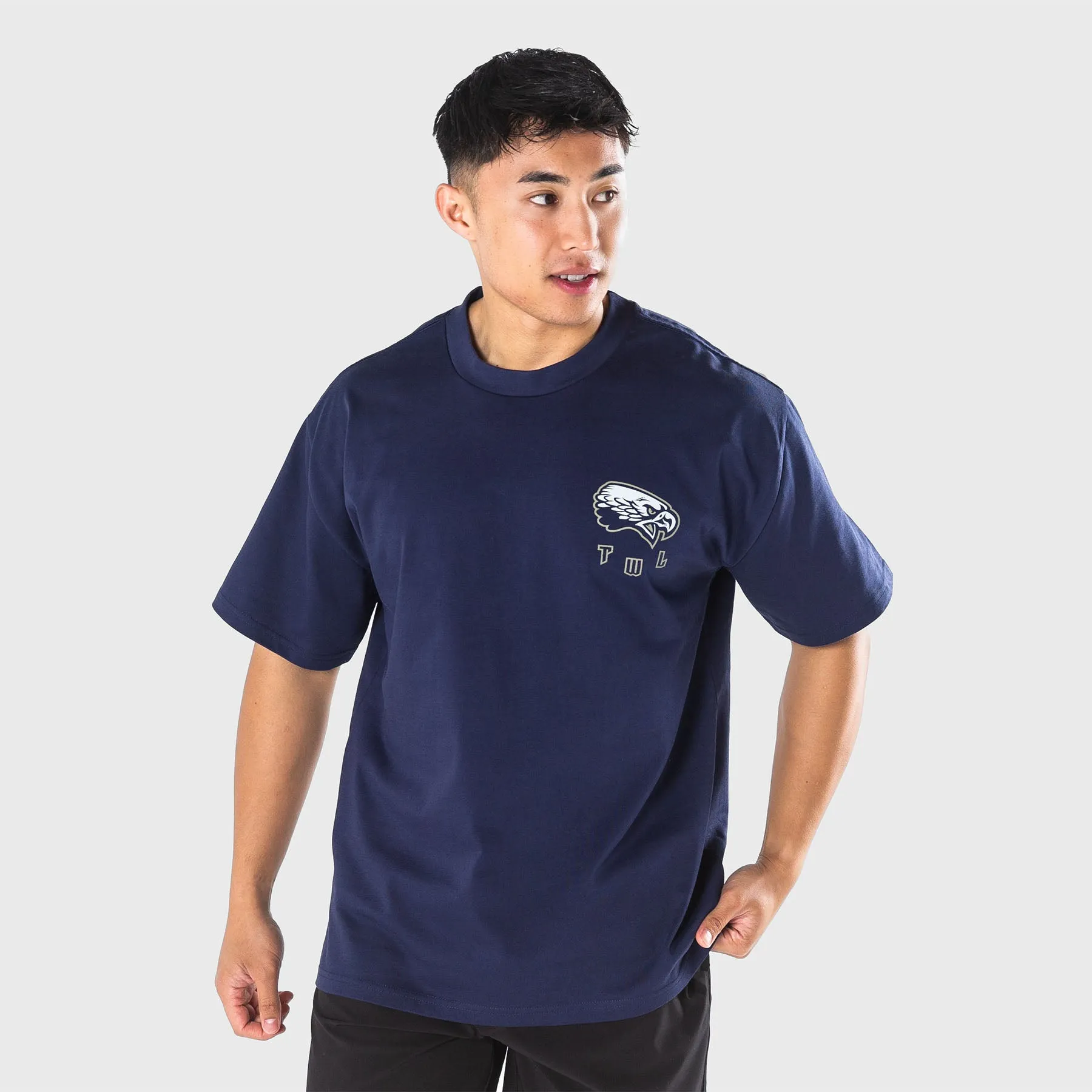 TWL - LIFESTYLE OVERSIZED T-SHIRT - BARBELL CLUB - EAGLE/MIDNIGHT NAVY