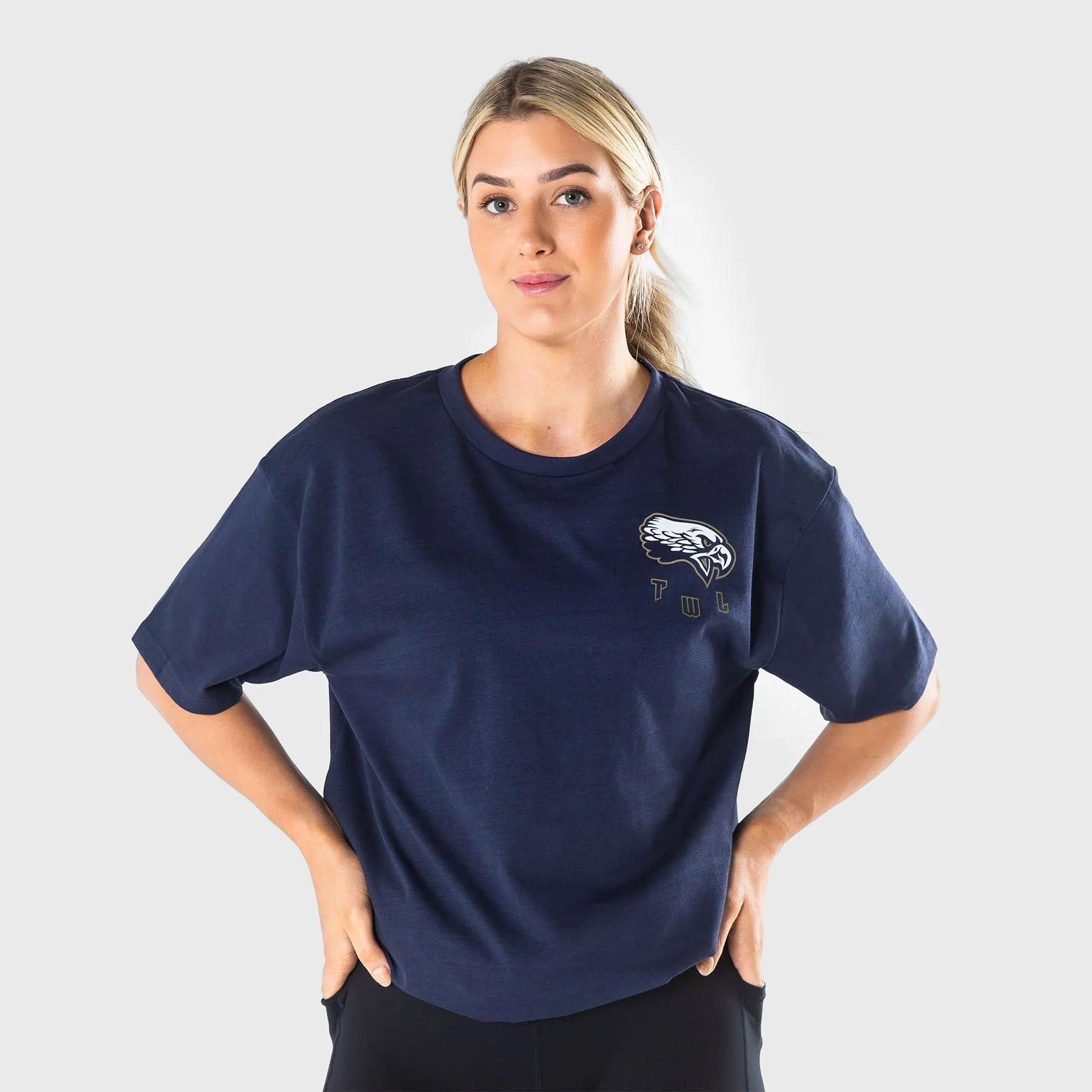 TWL - LIFESTYLE OVERSIZED T-SHIRT - BARBELL CLUB - EAGLE/MIDNIGHT NAVY