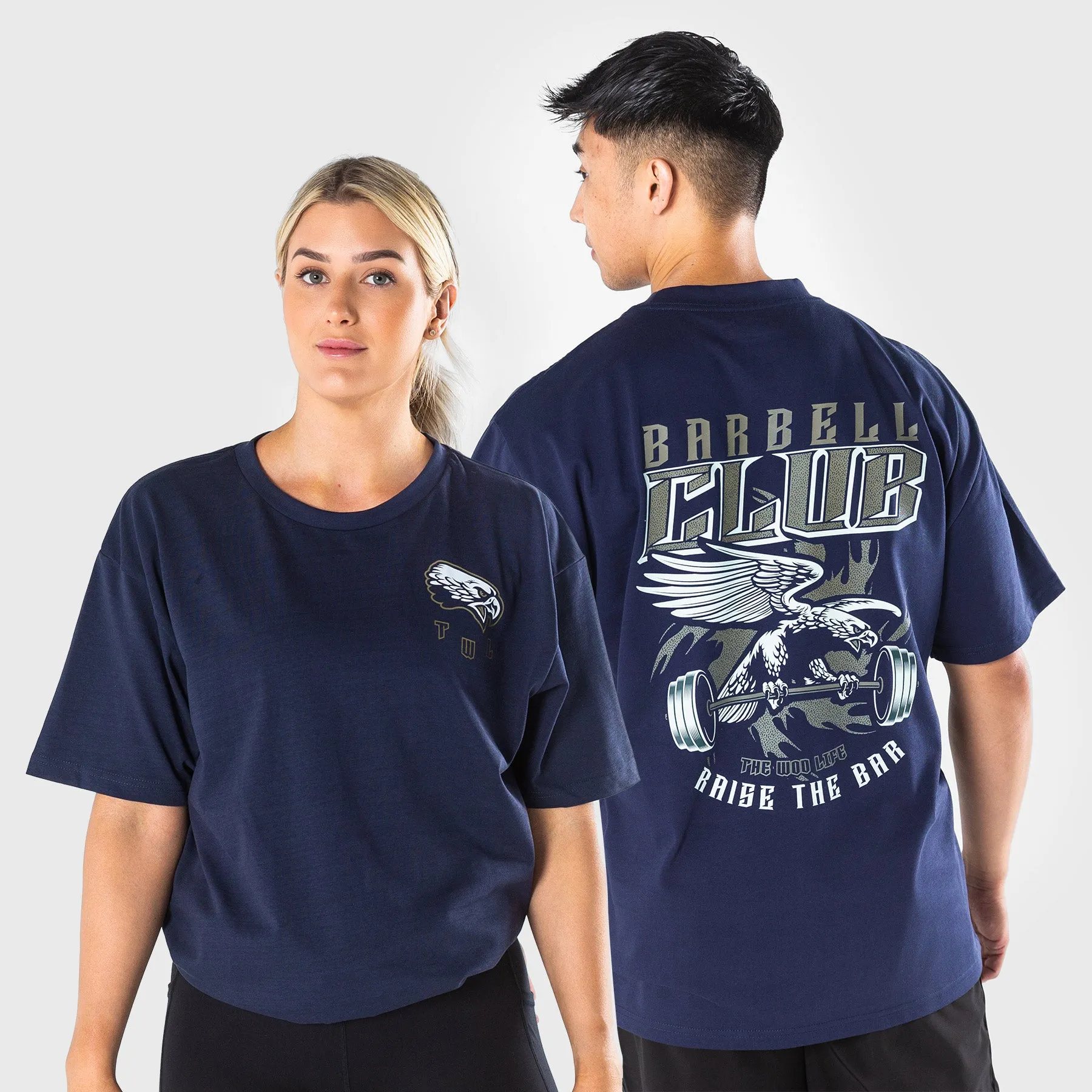 TWL - LIFESTYLE OVERSIZED T-SHIRT - BARBELL CLUB - EAGLE/MIDNIGHT NAVY