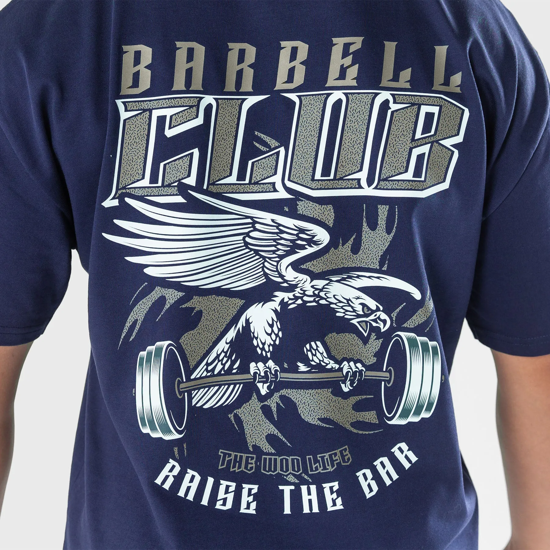 TWL - LIFESTYLE OVERSIZED T-SHIRT - BARBELL CLUB - EAGLE/MIDNIGHT NAVY