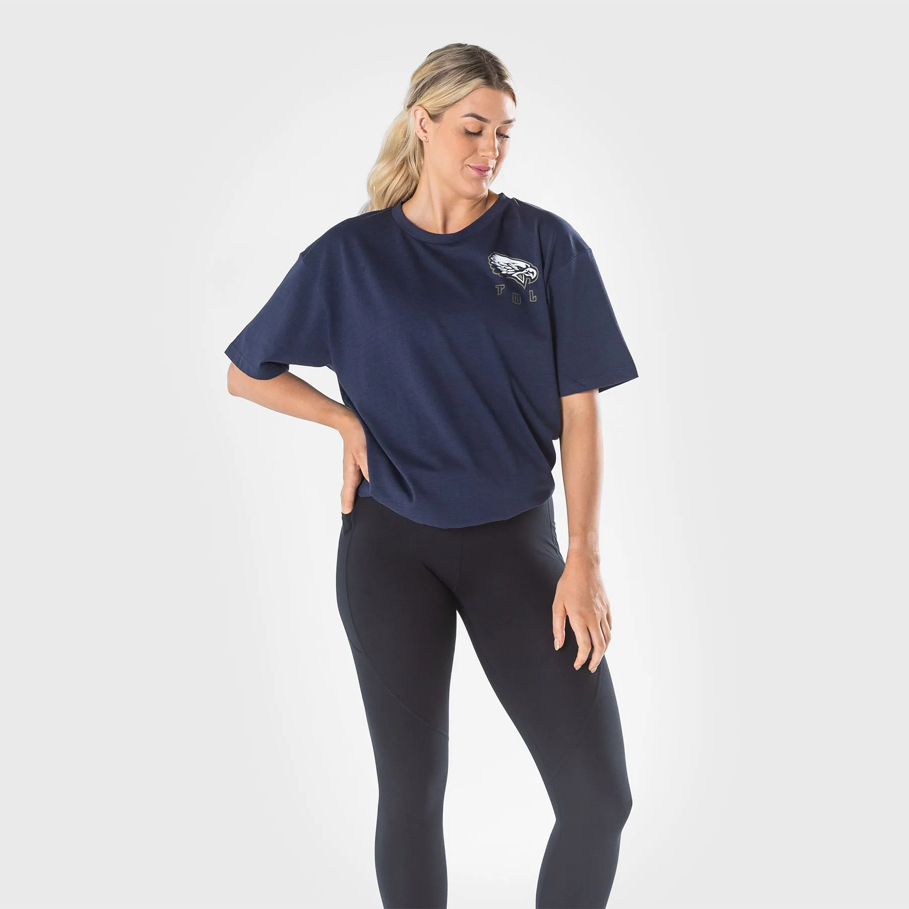 TWL - LIFESTYLE OVERSIZED T-SHIRT - BARBELL CLUB - EAGLE/MIDNIGHT NAVY