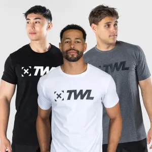 TWL - MEN'S EVERYDAY T-SHIRT 3-PACK - BLACK/WHITE/CHARCOAL