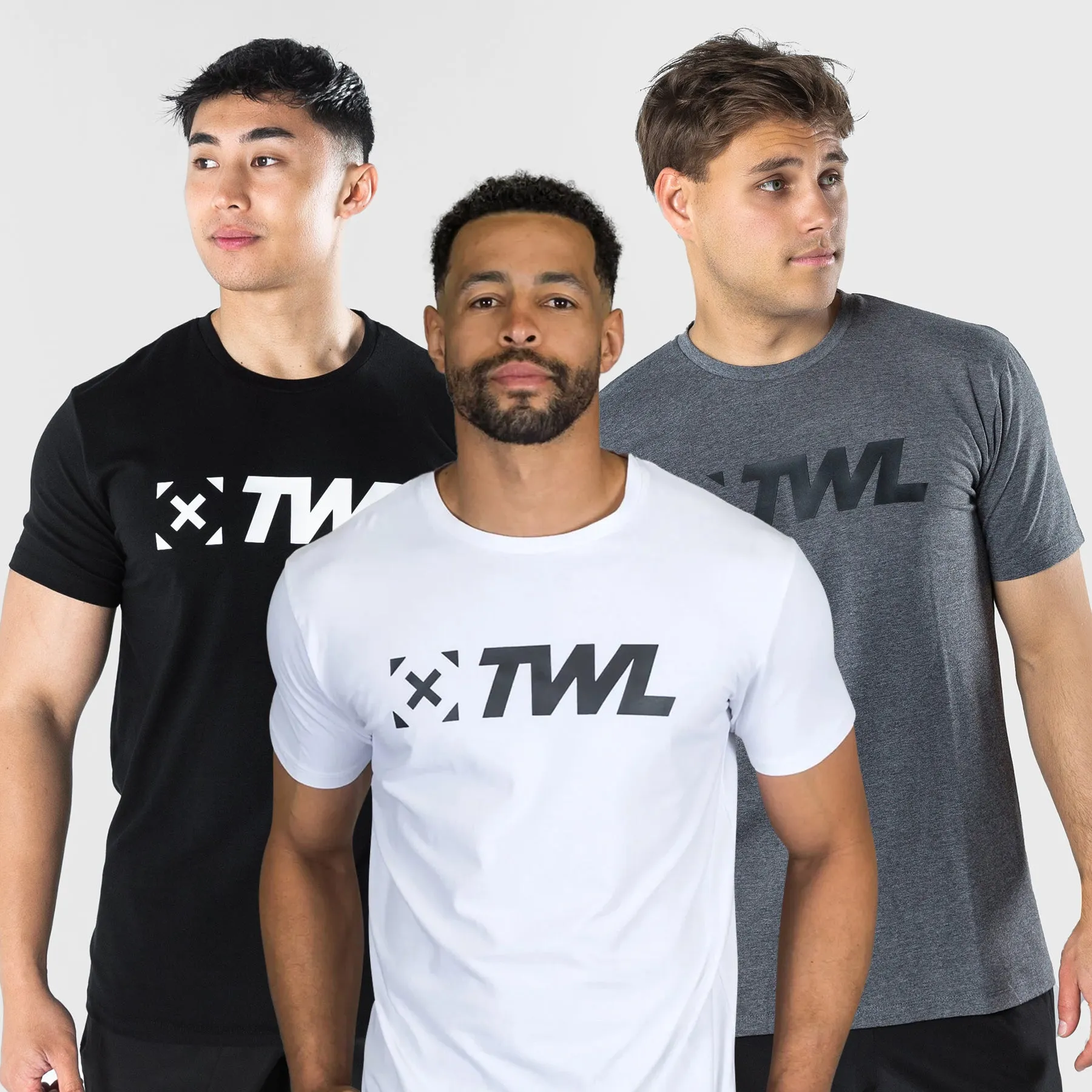 TWL - MEN'S EVERYDAY T-SHIRT 3-PACK - BLACK/WHITE/CHARCOAL