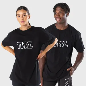 TWL - OVERSIZED T-SHIRT - ATHLETE/BLACK/WHITE
