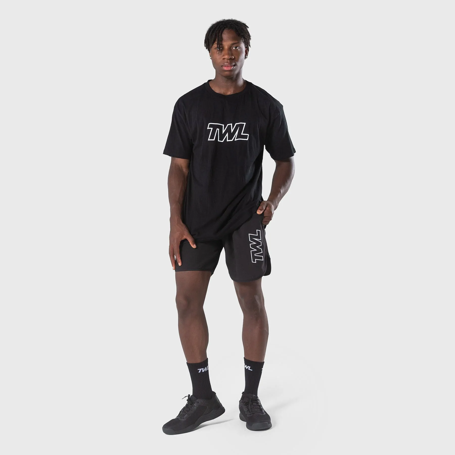 TWL - OVERSIZED T-SHIRT - ATHLETE/BLACK/WHITE