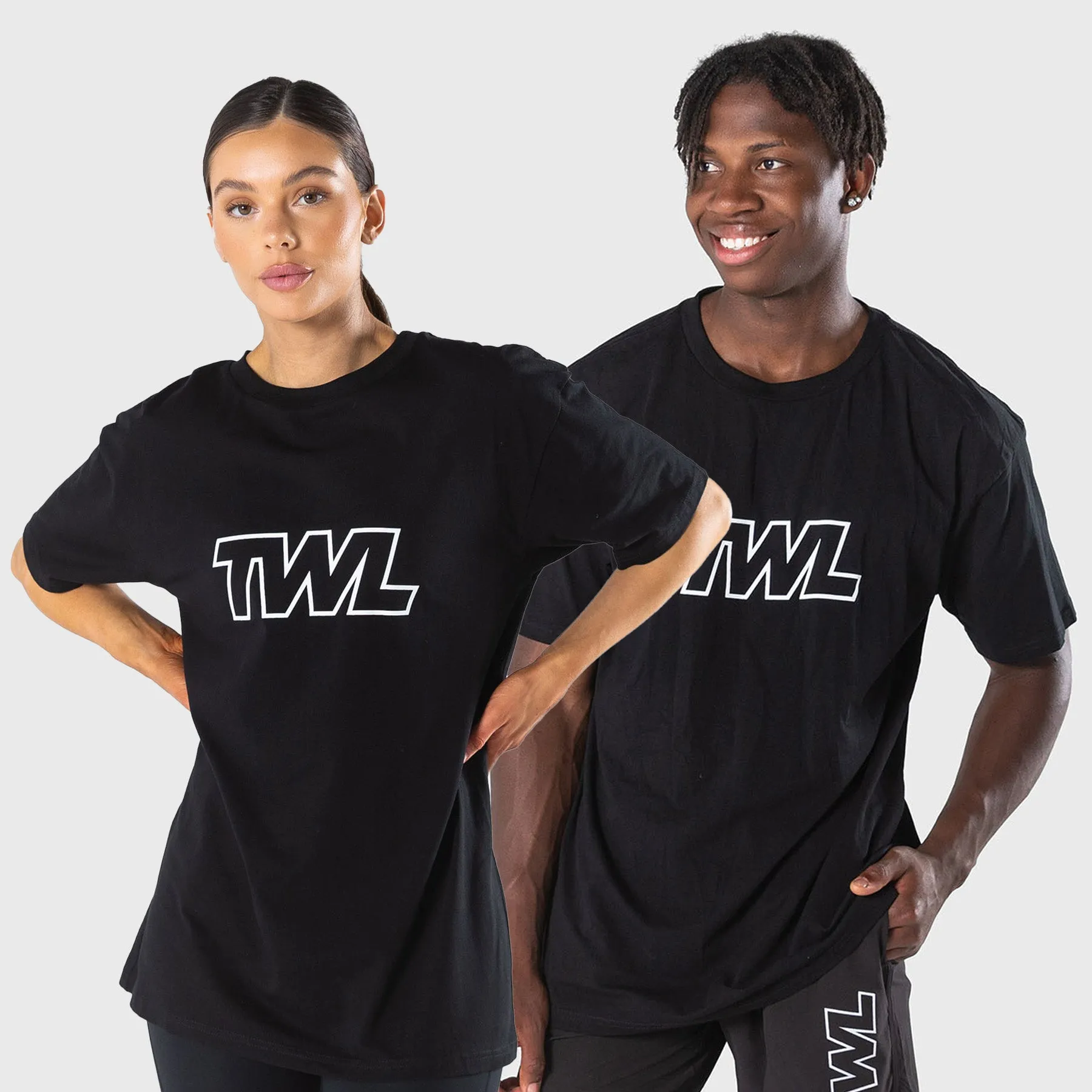TWL - OVERSIZED T-SHIRT - ATHLETE/BLACK/WHITE