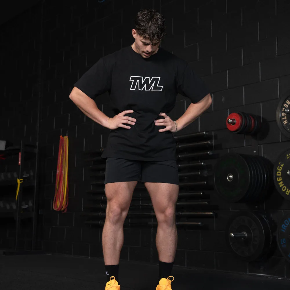 TWL - OVERSIZED T-SHIRT - ATHLETE/BLACK/WHITE