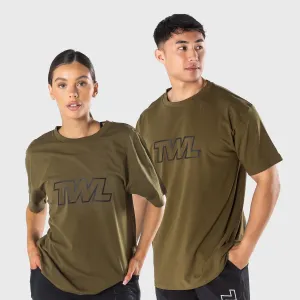 TWL - OVERSIZED T-SHIRT - ATHLETE/UNIFORM GREEN