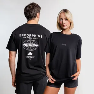 TWL - OVERSIZED T-SHIRT - ENDORPHINS - TRIPLE BLACK