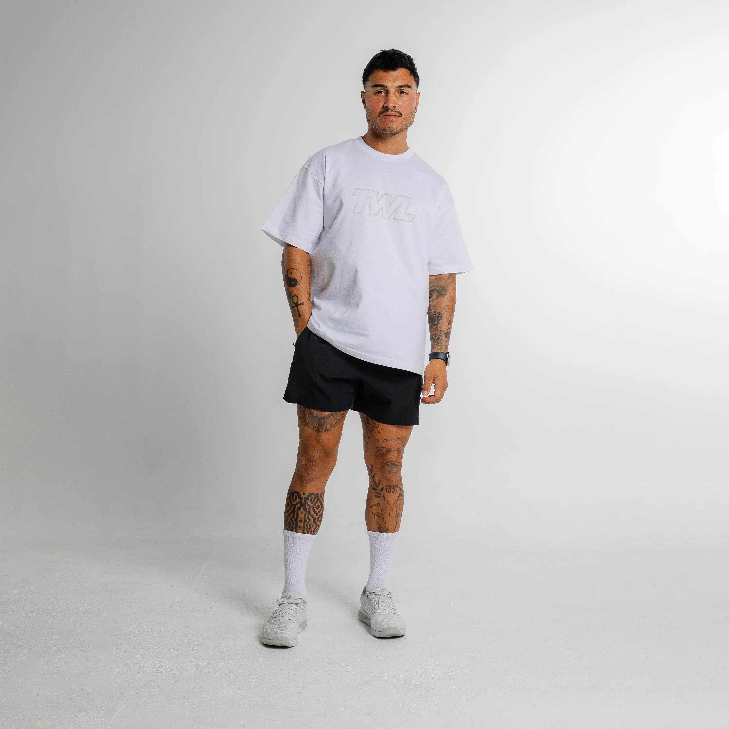 TWL - OVERSIZED TRAINING T-SHIRT - ATHLETE - WHITE