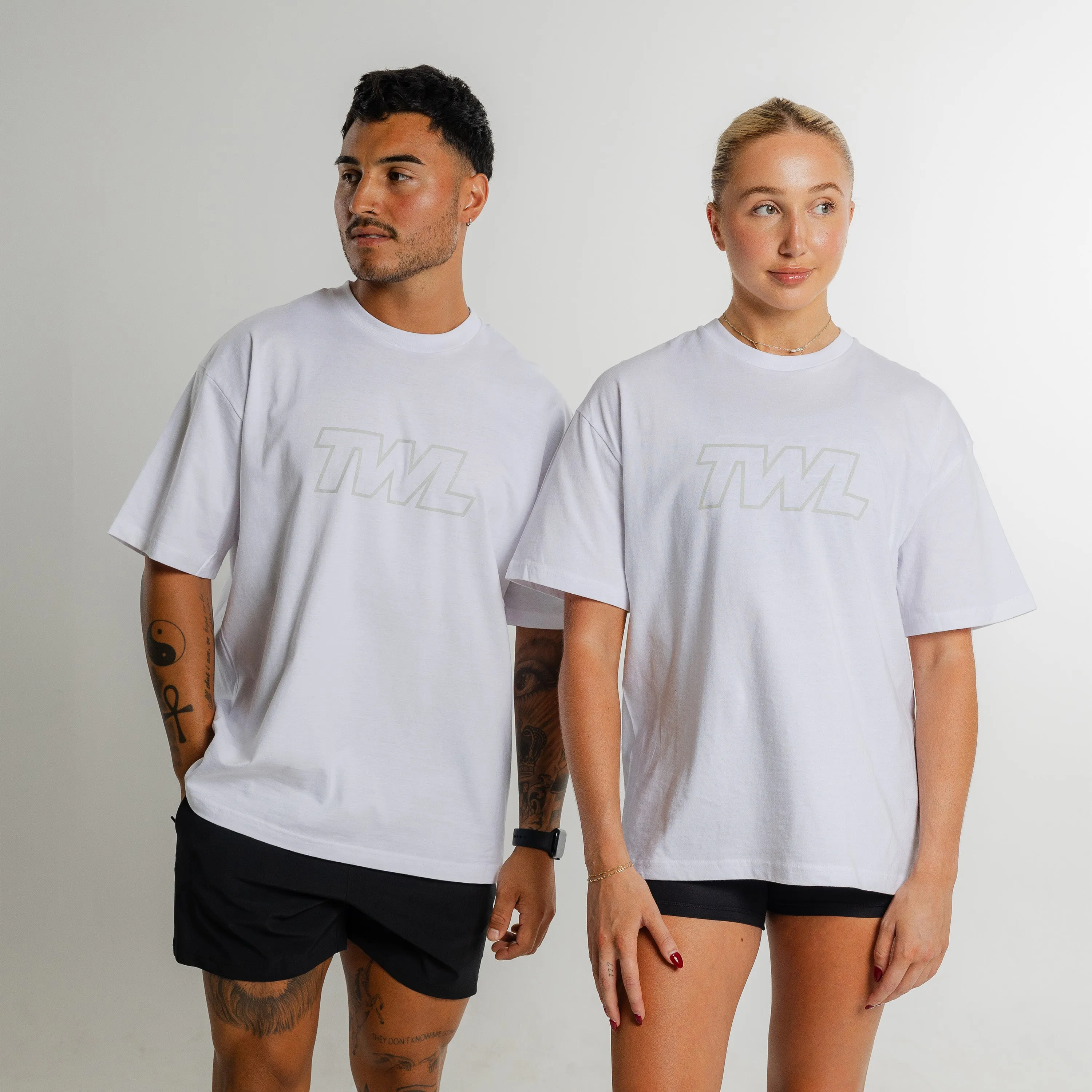 TWL - OVERSIZED TRAINING T-SHIRT - ATHLETE - WHITE