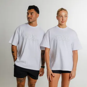 TWL - OVERSIZED TRAINING T-SHIRT - ATHLETE - WHITE