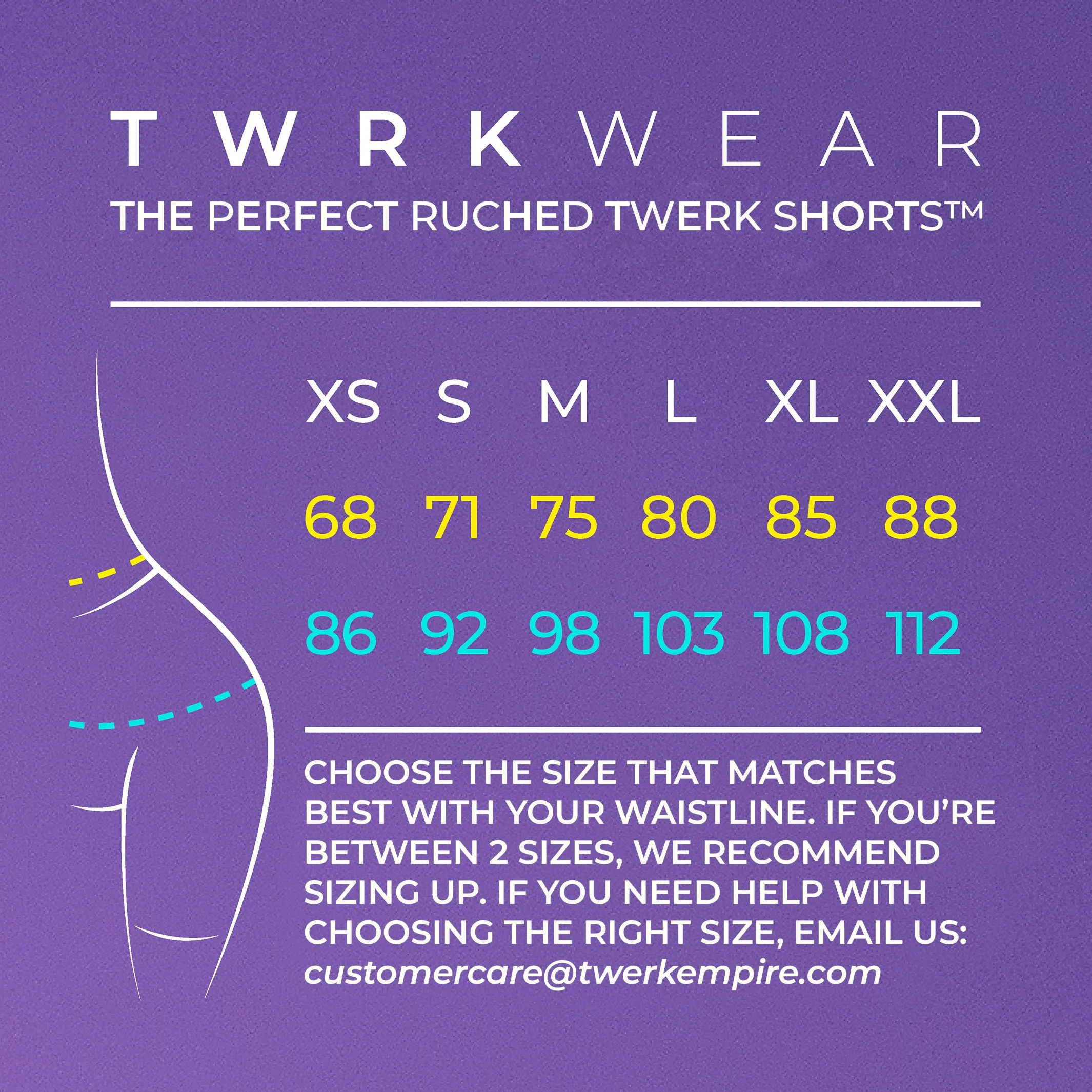 TWRKWEAR The Perfect Ruched Twerk Shorts™ – Exclusive Collection: BADASS BLACK