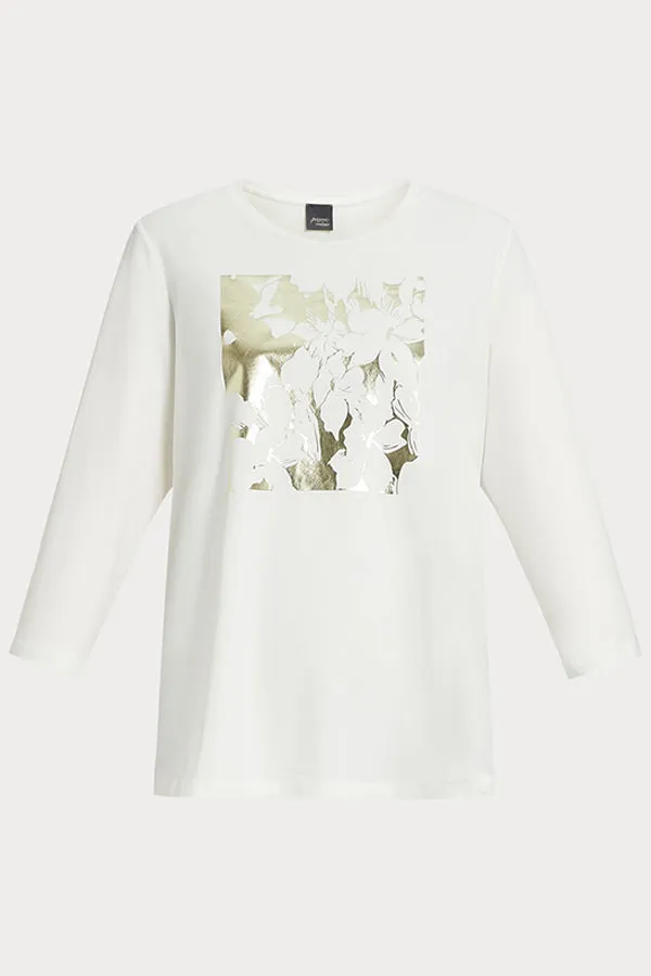 UGGIOSO WHITE STRETCH COTTON JERSEY T-SHIRT