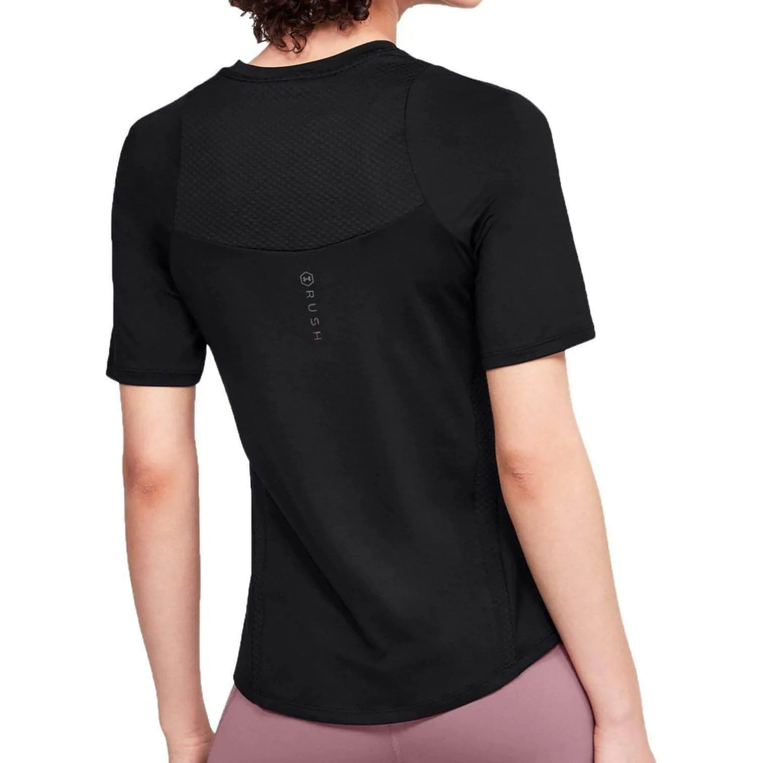 Under Armour Rush Short Sleeve Womens Training Top - Black