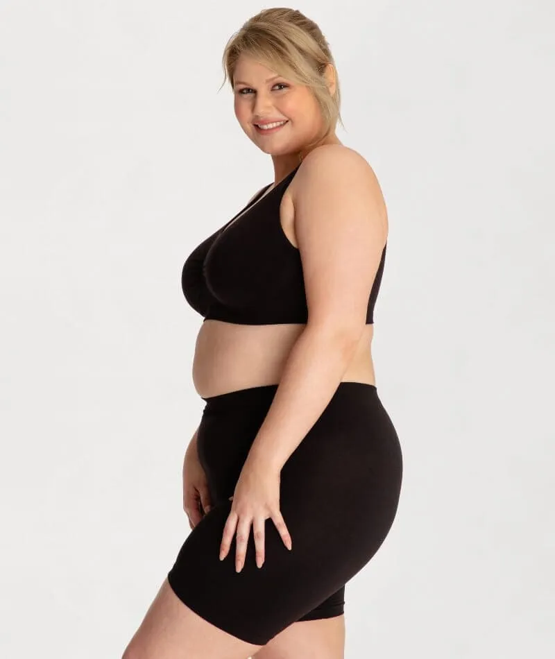 Underbliss Seamless Bamboo Blend Anti-Chafing Shorts - Black