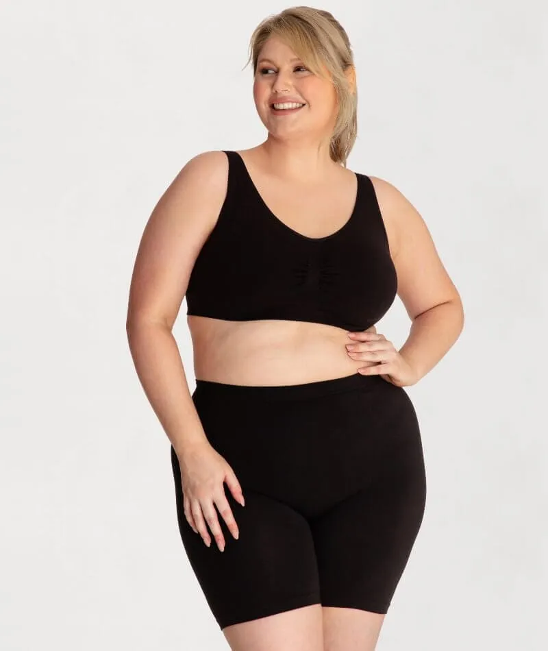 Underbliss Seamless Bamboo Blend Anti-Chafing Shorts - Black