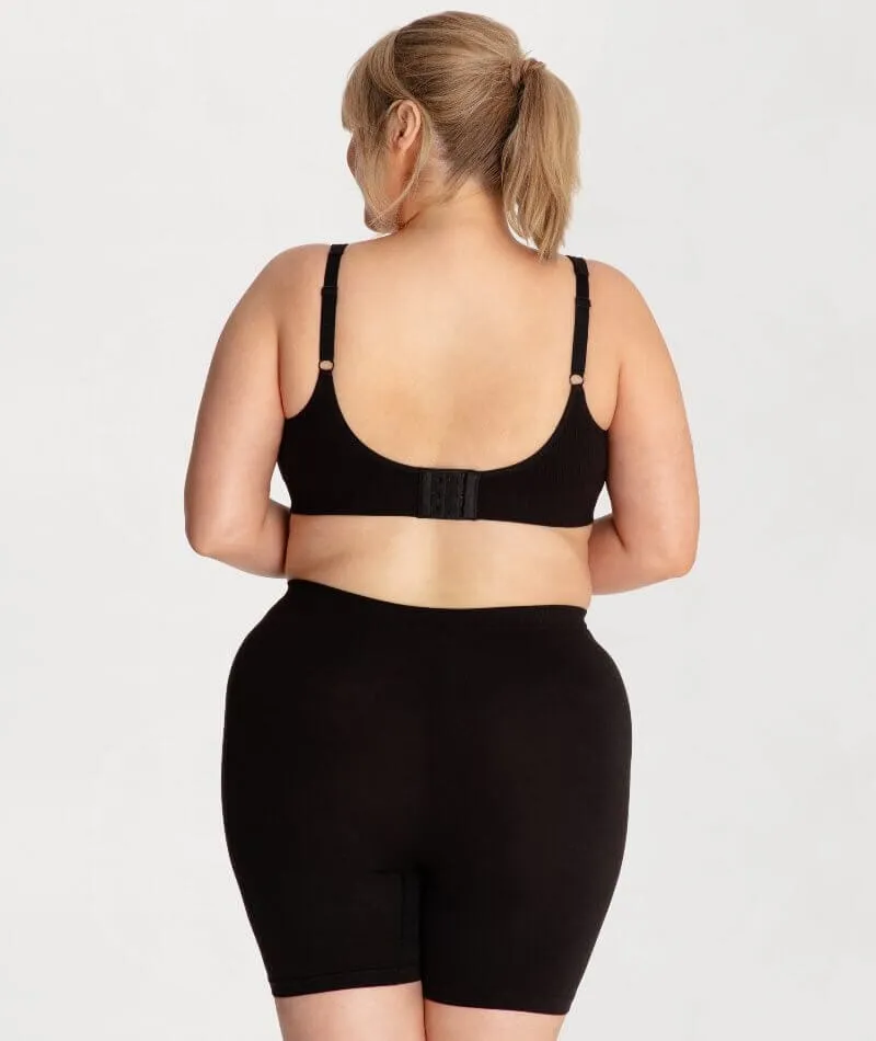Underbliss Seamless Bamboo Blend Anti-Chafing Shorts - Black