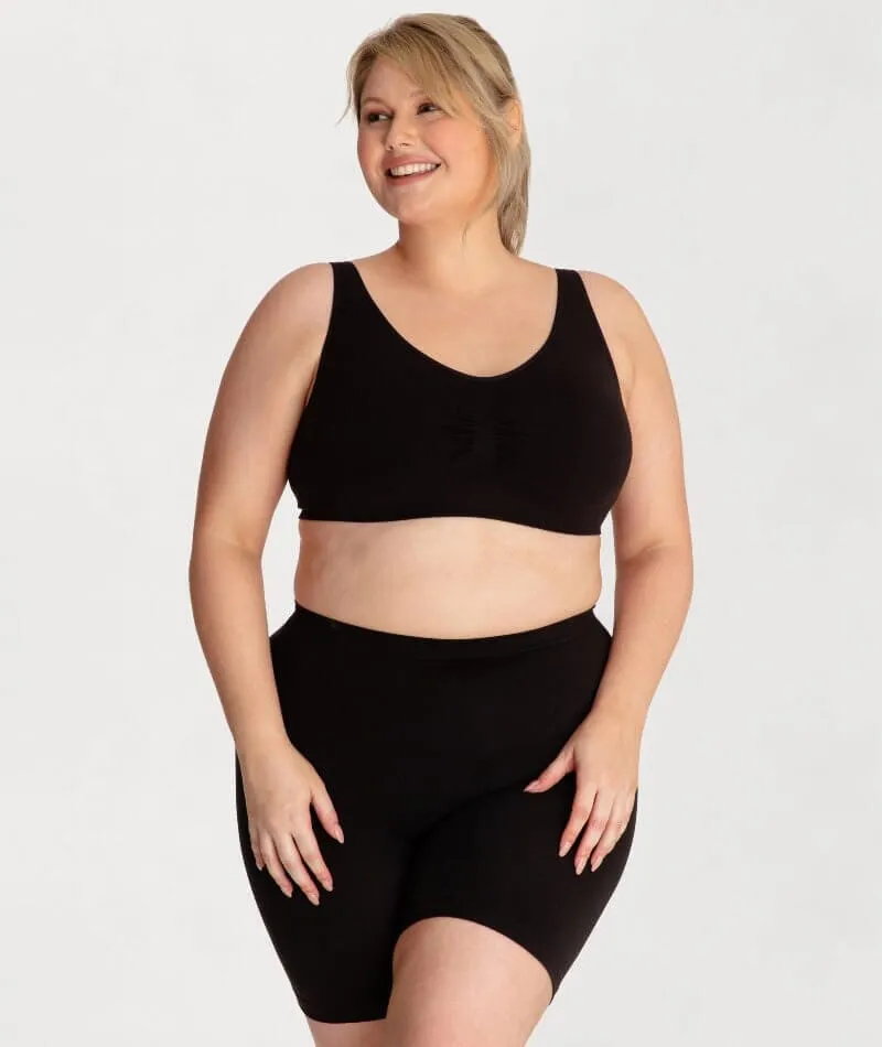 Underbliss Seamless Bamboo Blend Anti-Chafing Shorts - Black