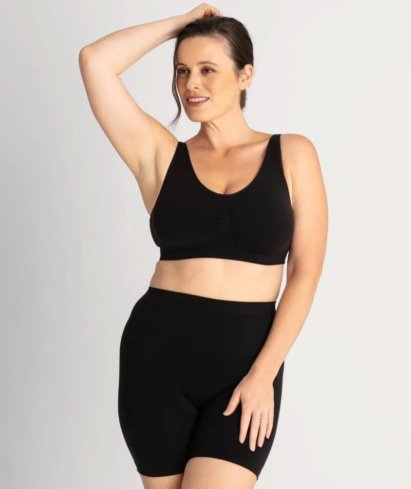 Underbliss Seamless Bamboo Blend Anti-Chafing Shorts - Black