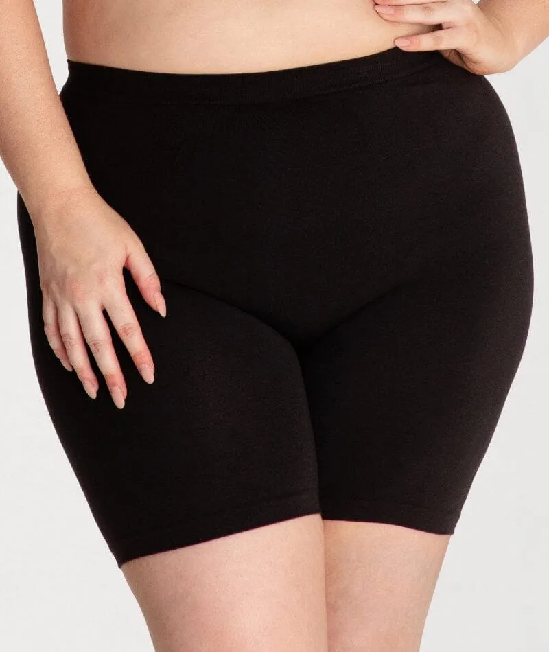 Underbliss Seamless Bamboo Blend Anti-Chafing Shorts - Black