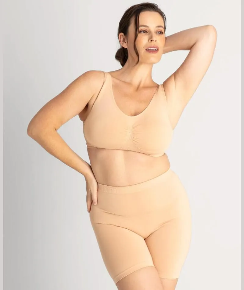 Underbliss Seamless Bamboo Blend Anti-Chafing Shorts - Frappe