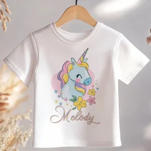 Unicorn Girl Personalised Toddler & Kids T Shirt