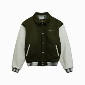 Uniform Varsity Jacket - Olive