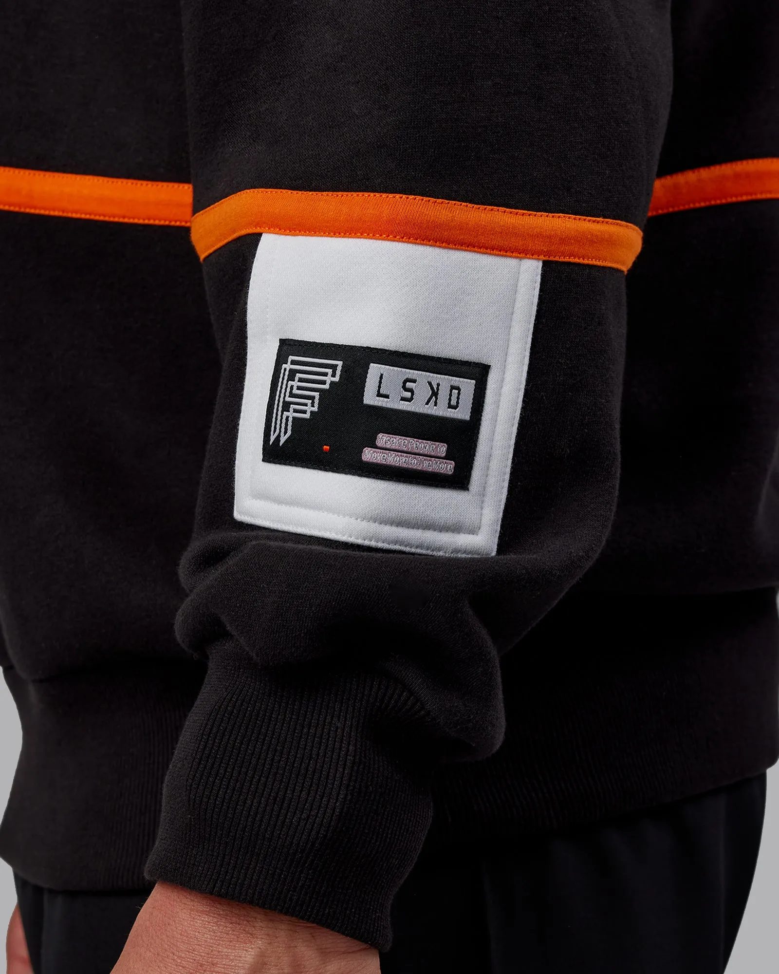 Unisex Fit Stop Move More Sweater Oversize - Black-White