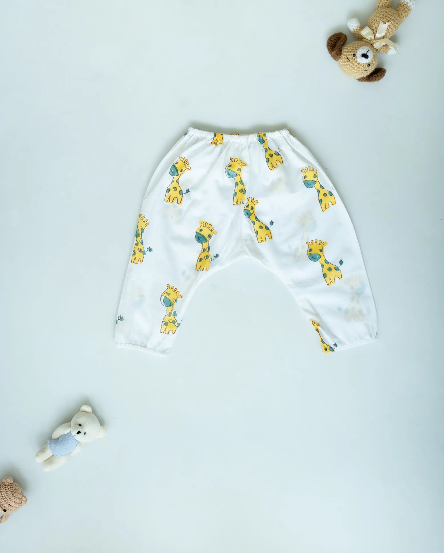 Unisex Newborn Jhabla Set -  Giraffe Print   (3-6 Months)