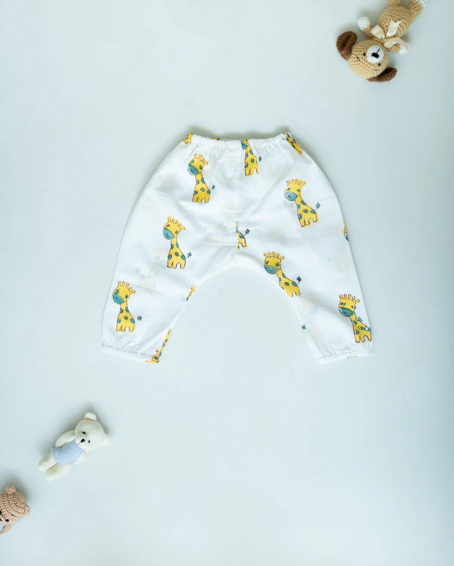 Unisex Newborn Jhabla Set -  Giraffe Print   (3-6 Months)